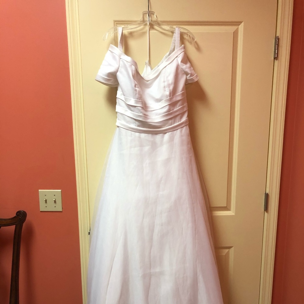 White Off Shoulder Wedding Dress